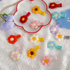 Knit Cotton With Allot Snap Clip Petal Flower Hair Pin PP182