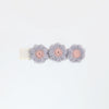 Handmade Kint Cotton Triple Flowers Hair Pin PP183