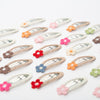 Knit Cotton With Alloy Snap Clip Small Daisy Hair Pin PP184