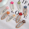 Knit Cotton With Alloy Snap Clip Small Daisy Hair Pin PP184