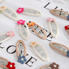 Knit Cotton With Alloy Snap Clip Small Daisy Hair Pin PP184