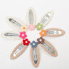 Knit Cotton With Alloy Snap Clip Small Daisy Hair Pin PP184