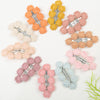 Knit Cotton Daisy Hair Clips With Alloy Snap Clip PP185