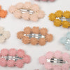 Knit Cotton Daisy Hair Clips With Alloy Snap Clip PP185