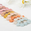 Knit Cotton Daisy Hair Clips With Alloy Snap Clip PP185