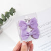 2Pcs/Set Candy Color Small Bow Ribbon Baby Hairclips PP192