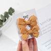 2Pcs/Set Candy Color Small Bow Ribbon Baby Hairclips PP192