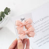 2Pcs/Set Candy Color Small Bow Ribbon Baby Hairclips PP192