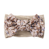 Flower Print Chiffon Big Bowknot Headwraps