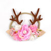 Deer Flower Xmas Newborn Headband