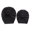 2Pcs/Set Mommy and Me Solid Cotton Hats