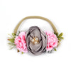 Nylon Floral Pearl Newborns Infant Headband