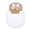 Solid Bamboo Cotton Baby Boy Girl Bib Lace Bow Headband