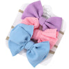 3Pcs/Set Solid Bow Knot Elastic Nylon Hair Bands