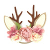 Deer Flower Xmas Newborn Headband