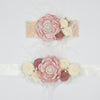 2Pcs/Set Vintage Stain Flower Sashes Lace Rhinestone Headband