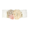 Pearl Rhinestone Organza Rose Baby Headband