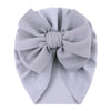 Solid Waffle Fabric Baby Hat Big Bow Topknot Turban