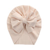 Solid Ribbed Bunny Knot Turban Hats