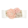 Pearl Rhinestone Organza Rose Baby Headband