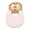 Solid Bamboo Cotton Baby Boy Girl Bib Lace Bow Headband