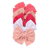 5Pcs/Set Solid Leopard Print Hair Bow Knot Clips