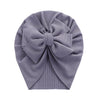 Solid Ribbed Bunny Knot Turban Hats