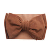 Solid Faux Cashmere Turban Bow Headband