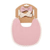 Solid Bamboo Cotton Baby Boy Girl Bib Lace Bow Headband