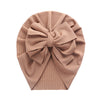 Solid Ribbed Bunny Knot Turban Hats