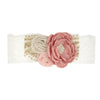 Pearl Rhinestone Organza Rose Baby Headband