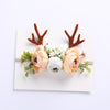 Deer Flower Xmas Newborn Headband