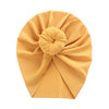 Solid Ribbed Bunny Knot Turban Hats