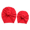 2Pcs/Set Mommy and Me Solid Cotton Hats