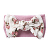 Flower Print Chiffon Big Bowknot Headwraps