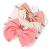 3Pcs/Set Solid Bow Knot Elastic Nylon Hair Bands