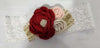 Pearl Rhinestone Organza Rose Baby Headband