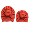 2Pcs/Set Mommy and Me Solid Cotton Hats