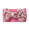 Flower Print Chiffon Big Bowknot Headwraps