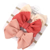 3Pcs/Set Solid Bow Knot Elastic Nylon Hair Bands