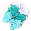 3Pcs/Set Solid Bow Knot Elastic Nylon Hair Bands