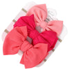 3Pcs/Set Solid Bow Knot Elastic Nylon Hair Bands