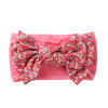 Flower Print Chiffon Big Bowknot Headwraps