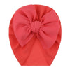 Solid Waffle Fabric Baby Hat Big Bow Topknot Turban