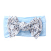 Flower Print Chiffon Big Bowknot Headwraps