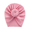 Solid Ribbed Bunny Knot Turban Hats