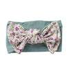 Flower Print Chiffon Big Bowknot Headwraps