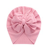 Solid Ribbed Bunny Knot Turban Hats