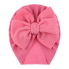 Solid Waffle Fabric Baby Hat Big Bow Topknot Turban