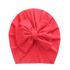 Solid Ribbed Bunny Knot Turban Hats